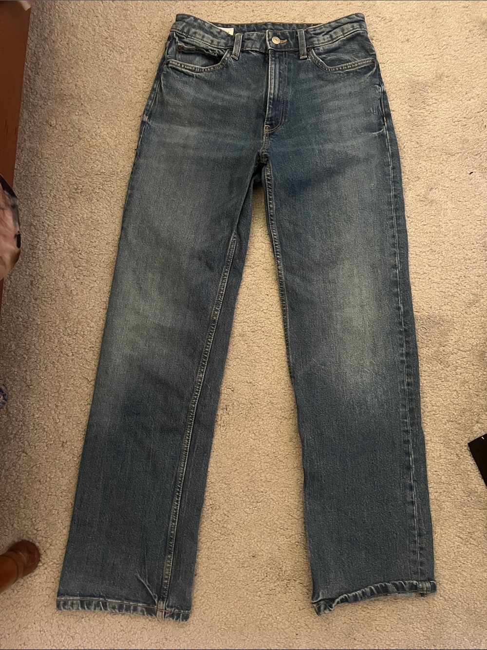 Zara Classic Straight Jeans in Blue